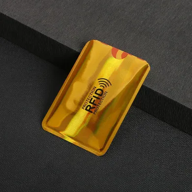 6PCS Q HJKL 6 шт. Rfid кошелек блокирующий замок держатель для банковских карт Id Чехол для банковских карт защита металлический кредитный NFC Держатель алюминий 6,3*9,1 см - Цвет: 6PCS Q