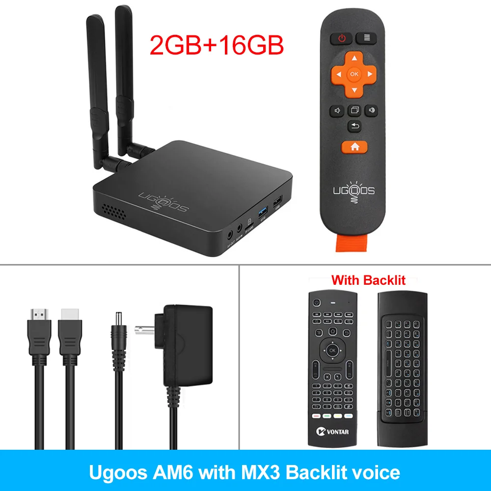 UGOOS AM6 MX3 UGOOS AM6 Pro, 4 Гб DDR4, 32 Гб ПЗУ, Amlogic S922X, ТВ-приставка, Android 9,0, смарт-ТВ приставка AM6, 2 Гб ОЗУ, 16 Гб WiFi, 1000 м, Bluetooth, медиаплеер - Цвет: UGOOS AM6 MX3