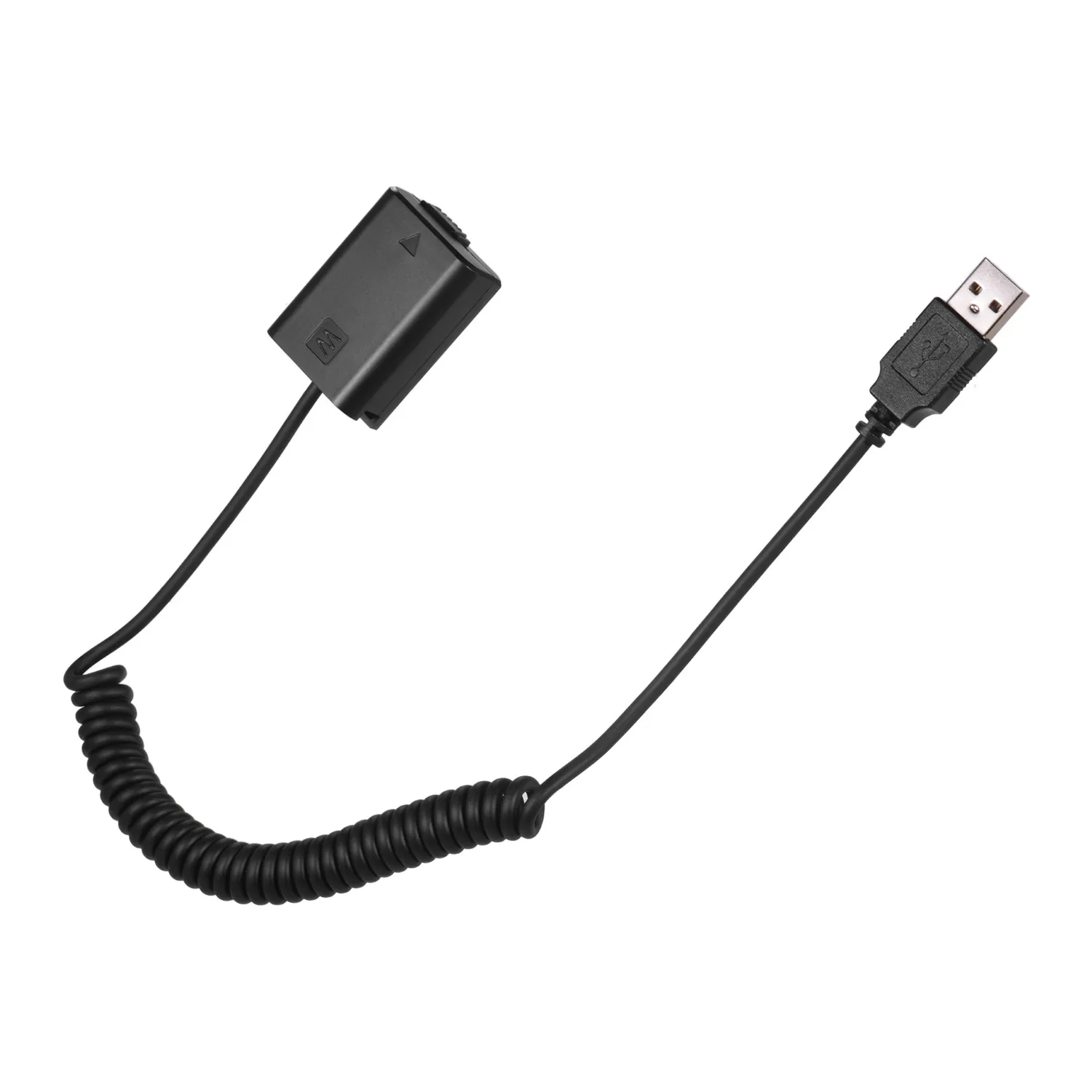 Andoer 5V USB NP-FW50 Dummy Battery Pack Coupler Adapter with Flexible Spring Cable for Sony A5000 A3000 NEX5 NEX3 ILDC Camera