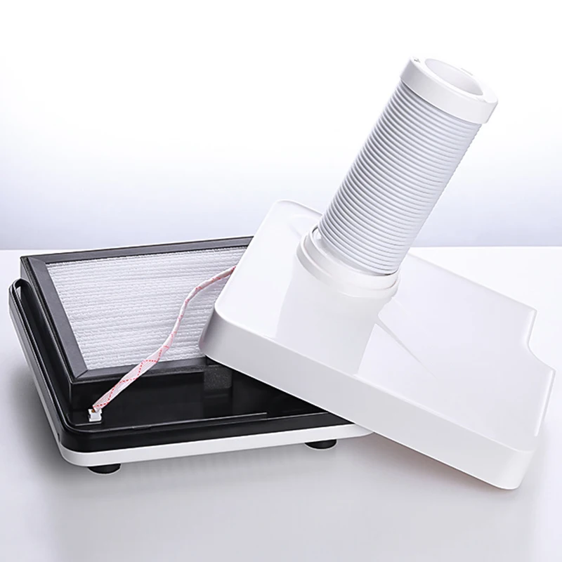 24W Nail Salon Suction Dustremover With Uv Gel Varnish Dust Collector Nail Art Tool Vacuum Cleaner Manicure Machine Fan White