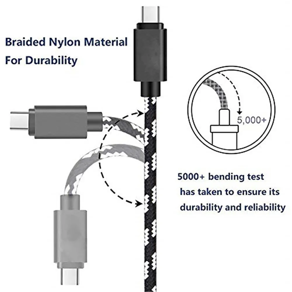 3A usb type-C кабель 1 м 2 м 3 м Быстрая зарядка type-C USB кабель для samsung S10 S9 S8 xiaomi redmi note 7 QC 3,0 кабели для мобильных телефонов