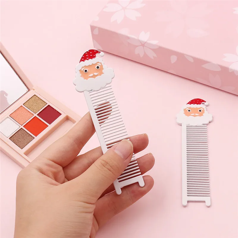 

New 1pc Women Cute Santa Claus Christmas Gift Men Beard Comb Hairdressing Tool for Girls Portable Comb For Hair Styling Tool