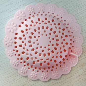 

Effective Bathroom Wear Resistant Floor Drain Kitchen Sink Anti-blocking Strainer Hair Catcher Stopper Flower Shape Silicone