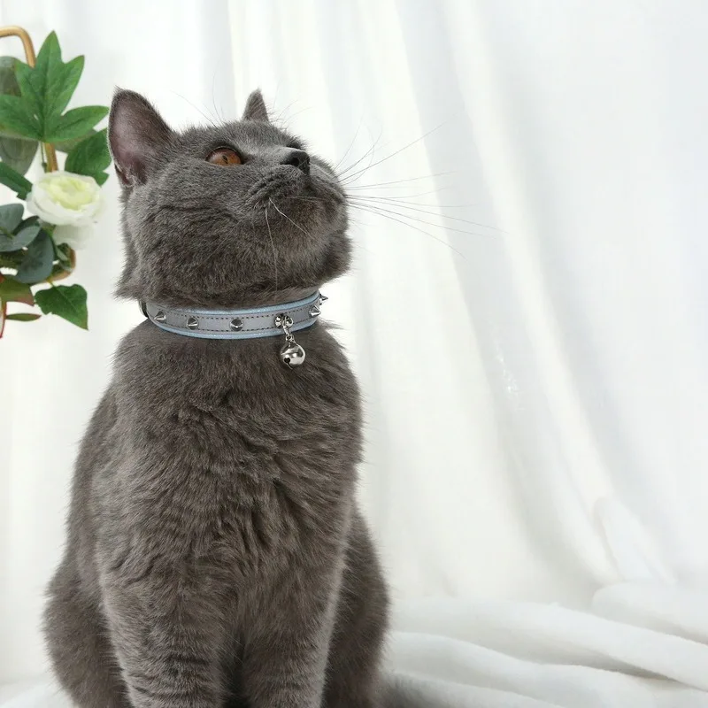 Pet Supplies Reflective Rivet Bell Pendant Collar Cat Collars Dog Collar Necklace Adjustable Small Dog Puppy Kitten Collars Pet Supplies Reflective Rivet Bell Pendant Collar Cat Collars Dog Collar Necklace Adjustable Small Dog Puppy Kitten Collars