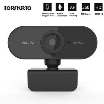 

HD 1080P Webcam Mini Computer PC WebCamera with Microphone Rotatable Cameras for Live Broadcast Video Calling Conference Work