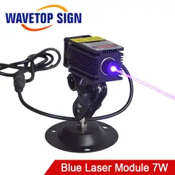 WaveTopSign 445nm 12V высокомощный синий фиолетовый лазерный модуль 7 Вт для лазерной гравировки аксессуары
