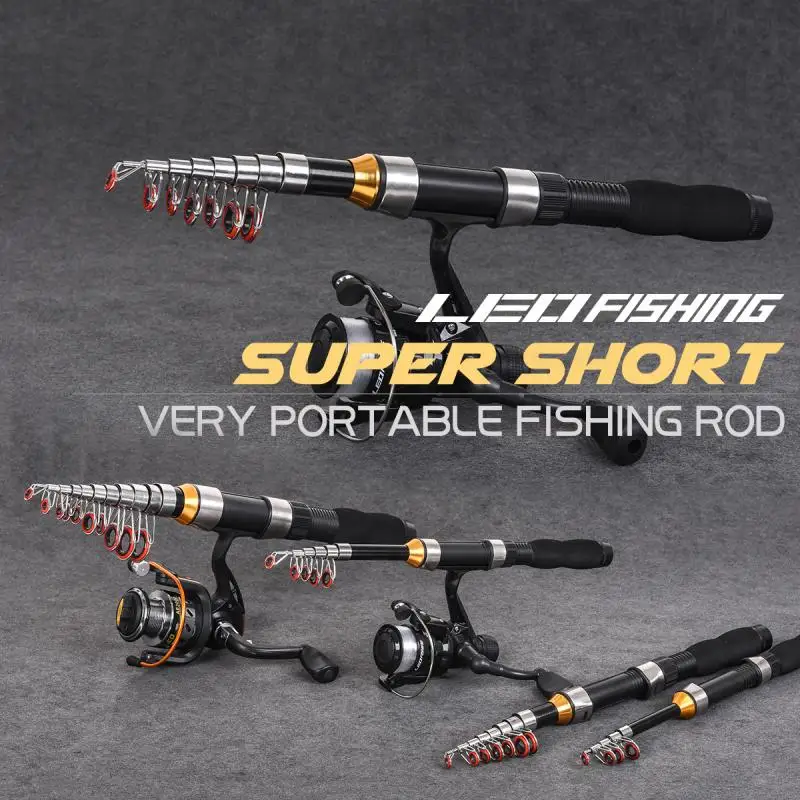 1/1.2/1.5/1.7/1.9m Portable Telescopic Fishing Rod For Travel Sea Spinning Pole
