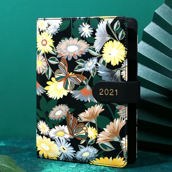 

2021 Agenda Planner Organizer B6 Diary Notebook and Journal Weekly Grid Notepad Buckle Note Book Wonderful Traveler School Daily