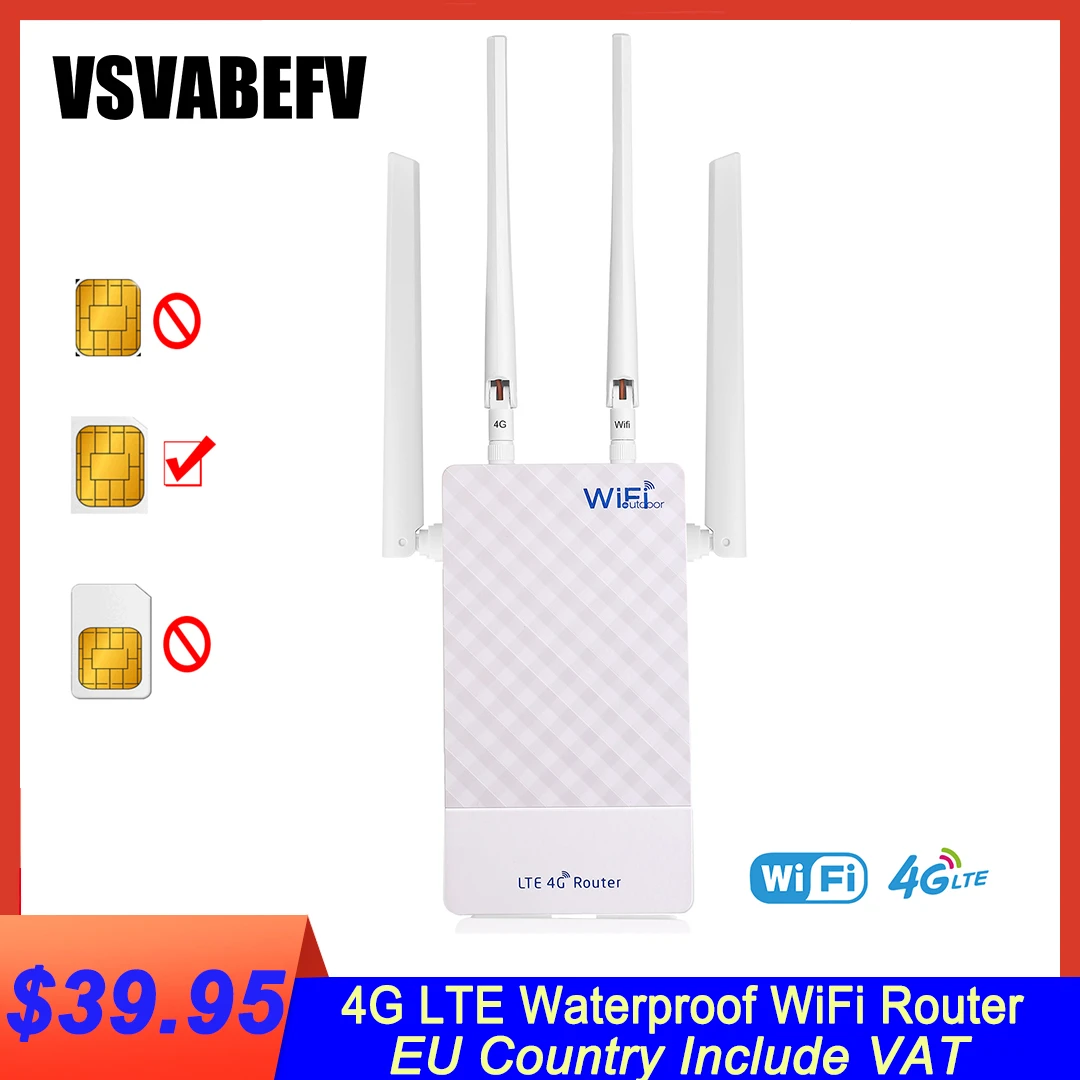 5g wifi amplifier Outdoor Router 4G LTE SIM Card Waterproof WiFi Router Port Forwarding DMZ Setting Work with 48V POE Switch POE Camera NVR internet signal amplifier best buy