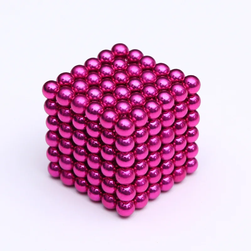 216 шт./компл. 3 мм холодильник сильный Неодимовый красочные творческий неодимовый магнит imanes магниты симпатичный магнит кнопки Стикеры шарики кубик-Сфера - Цвет: rose red
