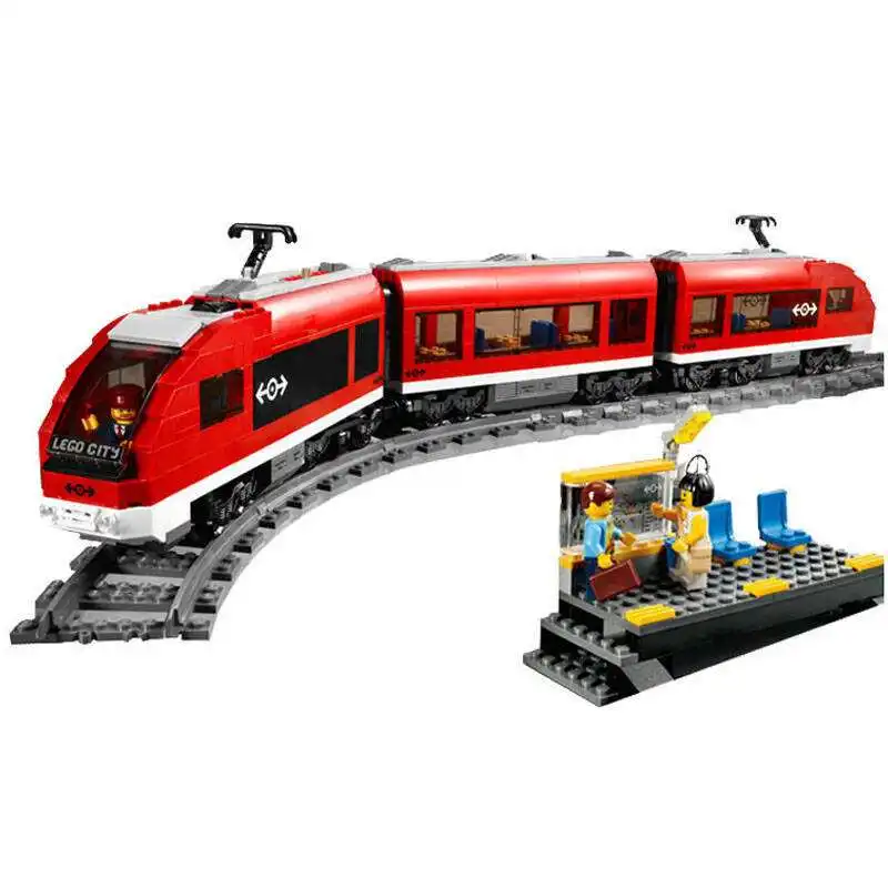 28032, 763 шт, набор моделей для скоростного пассажирского поезда Technic City, строительный блок, 763 шт, кубики, игрушки в подарок, совместимы с городским 7638