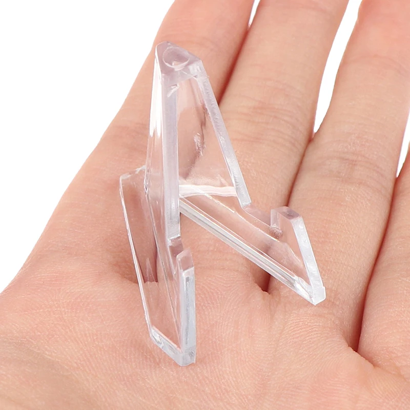 1Pc Card Display Show Stand Acrylic Jewellery Stand Holder Collectibles Coins Easel Medal Badge Holder