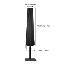 Waterproof Outdoor Patio Umbrella Protective Cover with Zipper - 183cm