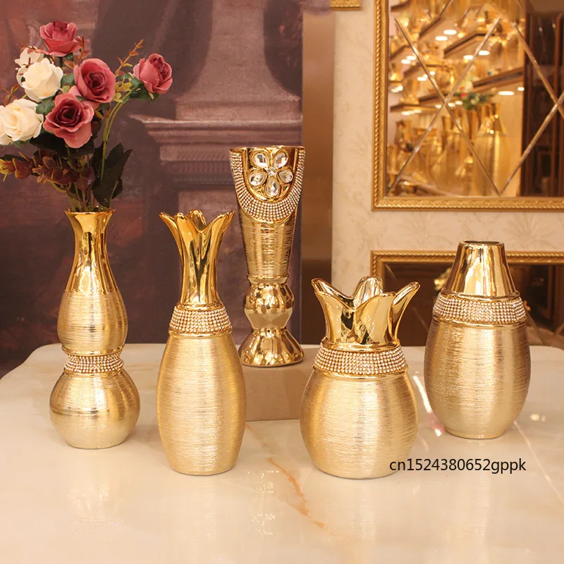 Европейская Маленькая подвеска в виде вазы из керамики с гальваническим