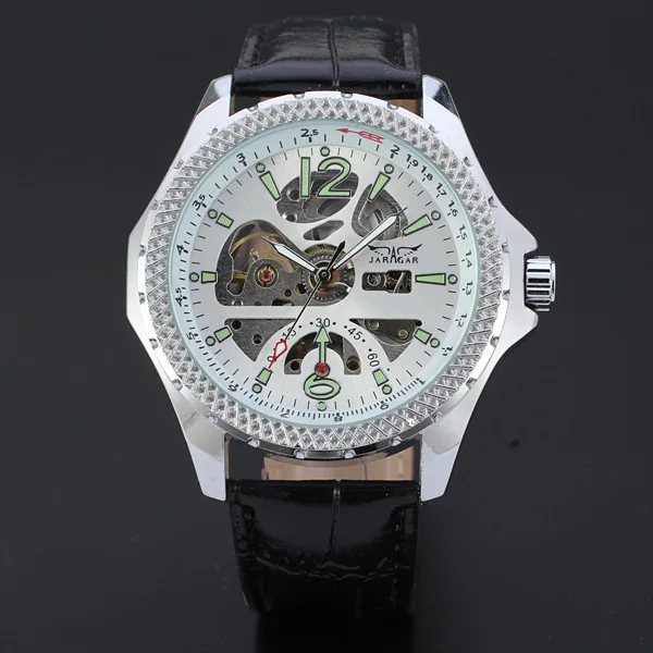 

Hot Selling Genuine Product Winner Men Automatic Machine Hollow out Watch Fully Automatic Machinery Leather Strap Watch