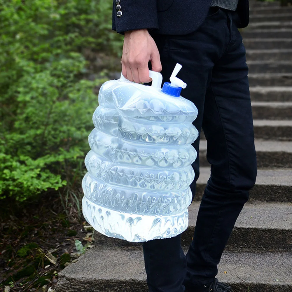 Контейнеры для воды, переносные, с краном, походные, походные, легкие, складные, наружные аксессуары