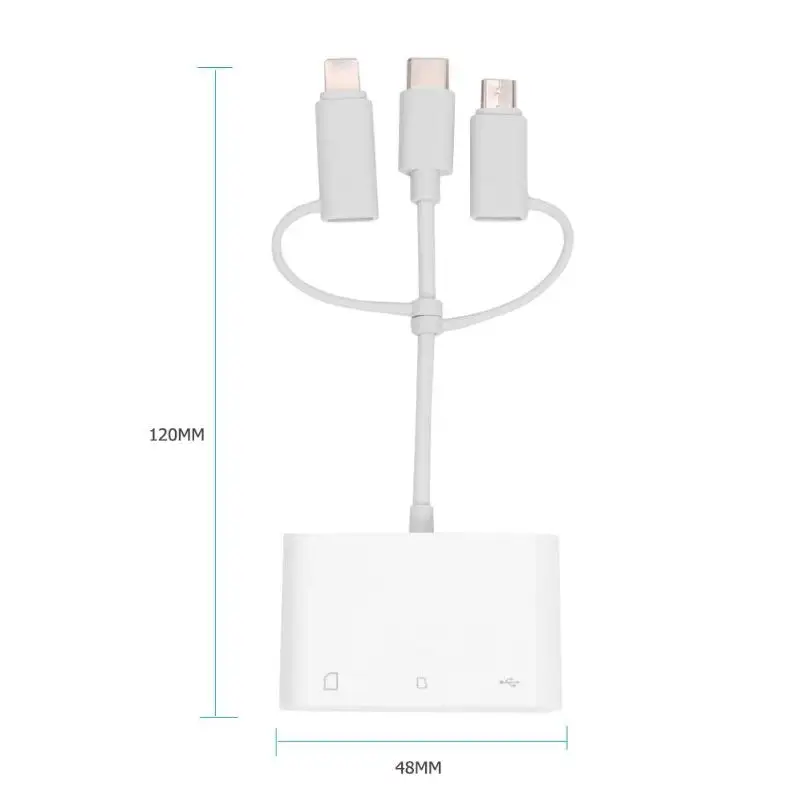 3 в 1 TF/карта памяти/USB2.0 подключение камеры 8 Pin кабель синхронизации данных подключи и играй мобильный копия изображения/видео для iPhone