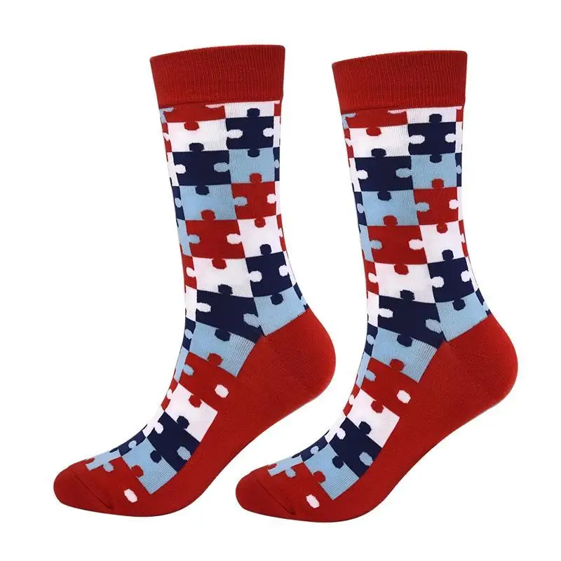 Забавные мужские хлопковые носки унисекс повседневные носки для мужчин и женщин Красочные удобные счастливые носки Рождество - Цвет: 14