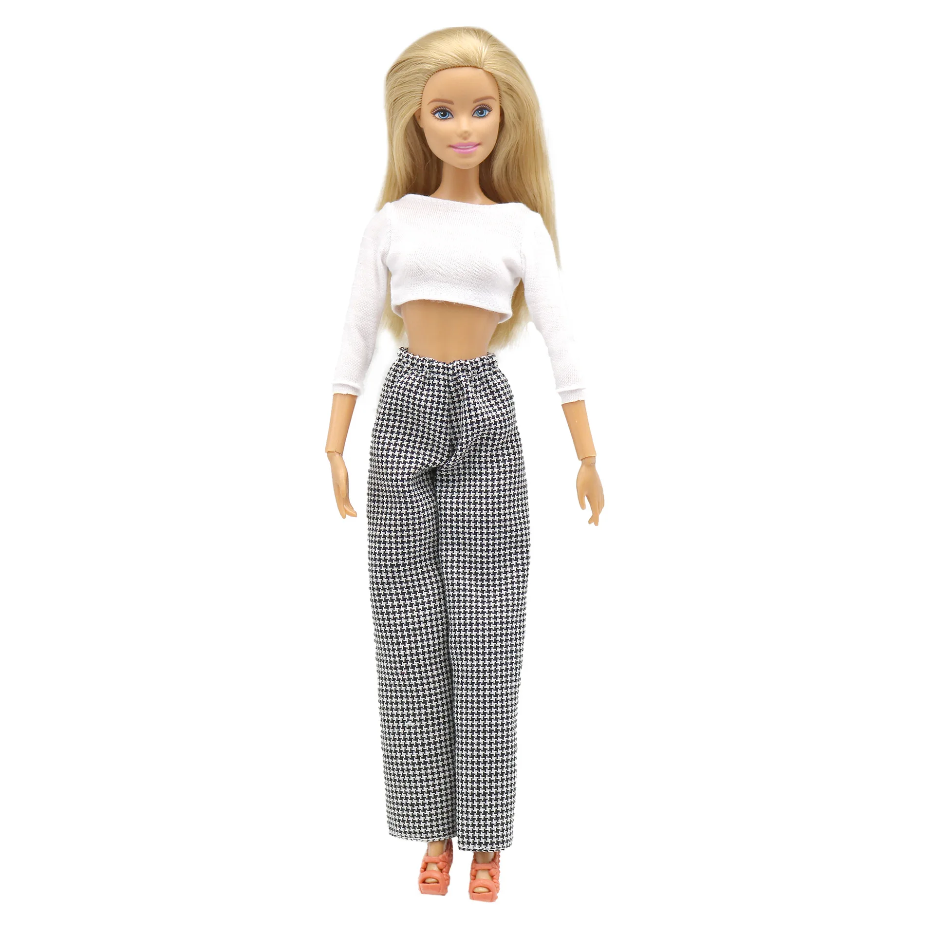 Novo 1 / 6 Roupa Da Boneca Da Moda Sem Mangas Top E Calça Casual Denim  Grade Acessórios Desgaste Diário Roupas Para Boneca Barbie