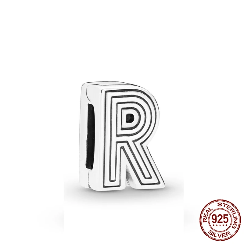 

2019 New Arrival 100% 925 Sterling Silver Beads,Reflexion Letter R Clip Charms fit Original Pandora Bracelets Women DIY Jewelry