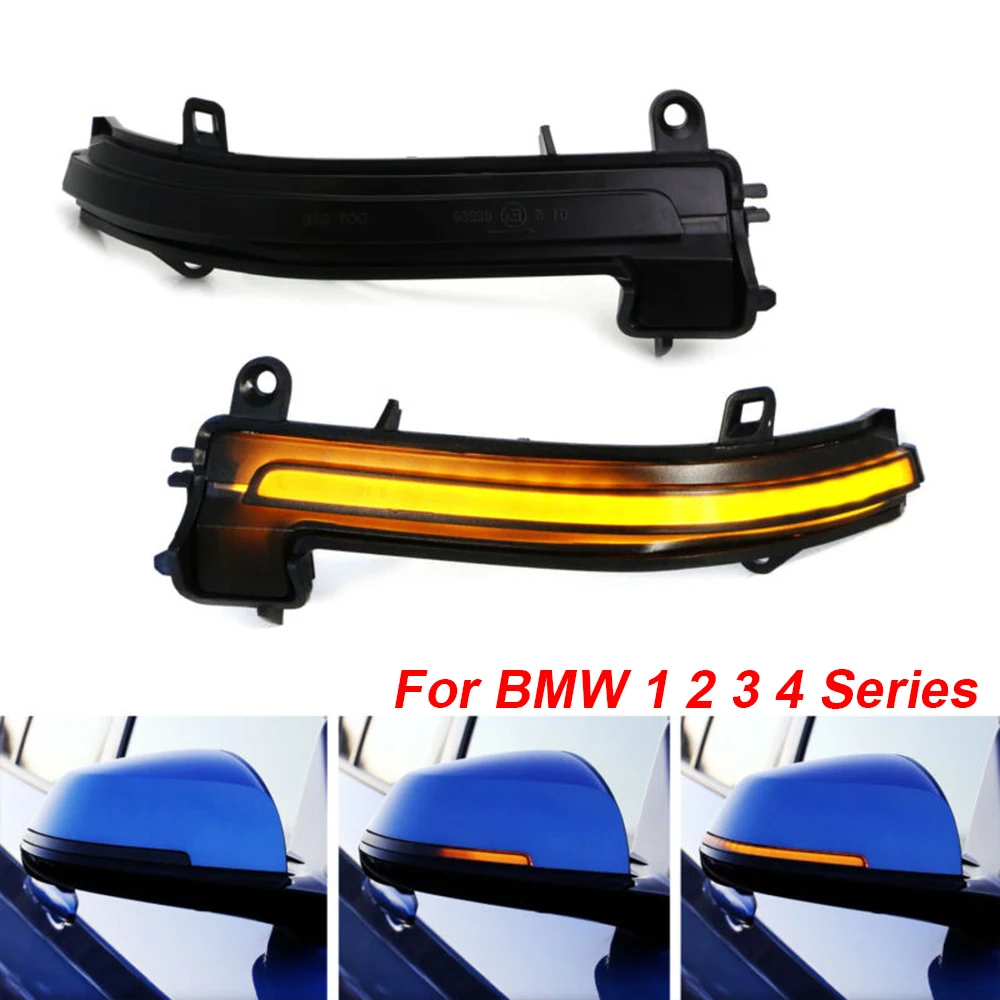 

Waterproof Turn Signal Light Dust-proof Side Mirror For BMW 1 2 3 4 Series