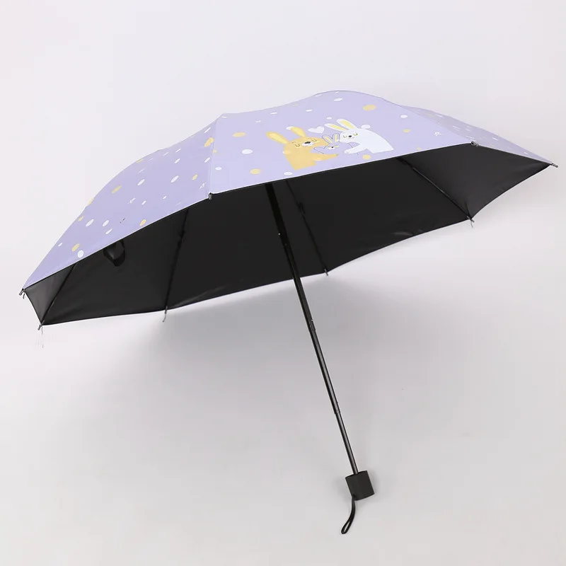 YADA Charm Cartoon Rabbit Umbrella Folding Children Rain Women uv Dot&Star Umbrella For Women Windproof Animal Umbrellas YS811