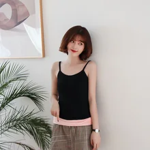 Женские зимние теплые интимные однотонные майки без рукавов спандекс жилет Модные бесшовные повседневные футболки