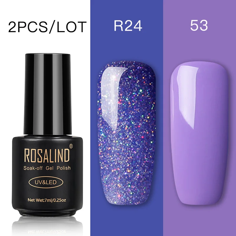 Set 12 ROSALIND Гель-лак для ногтей набор художественный Гель-лак для ногтей Набор для маникюра впитывающий белый праймер Полупостоянный УФ-гель Гибридный лак - Цвет: Set 12