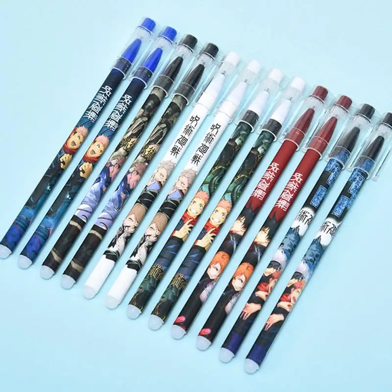 6Pcs/set Anime Chainsaw Man Erasable Blue Ink Gel Pen 0.5mm Washable Magic  Erasable Pens Denji Makima Aki Hayakawa Power Pochita - AliExpress