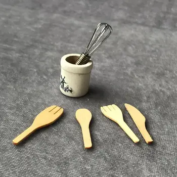 

6PCS 1:12 Dollhouse Mini Kitchen Tool Set Kitchenware Toys For Children