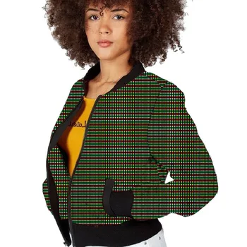Alternative view of Fego African Baseball Jacket  Print Coat
