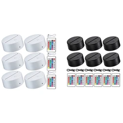 Promotion! 12Pcs LED Lamp Base Small Night Lamp Base Remote Control Colorful Small Night Lamp USB Lamp Base Acrylic Table Lamp