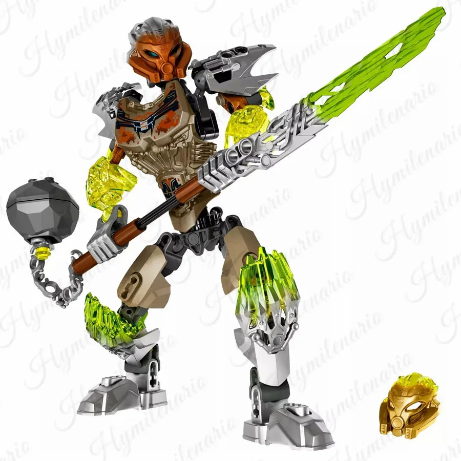 Фабрика Hero BIONICLE Pohatu Uniter of Stone And Ketar Mask робот фигурки солдаты строительные блоки