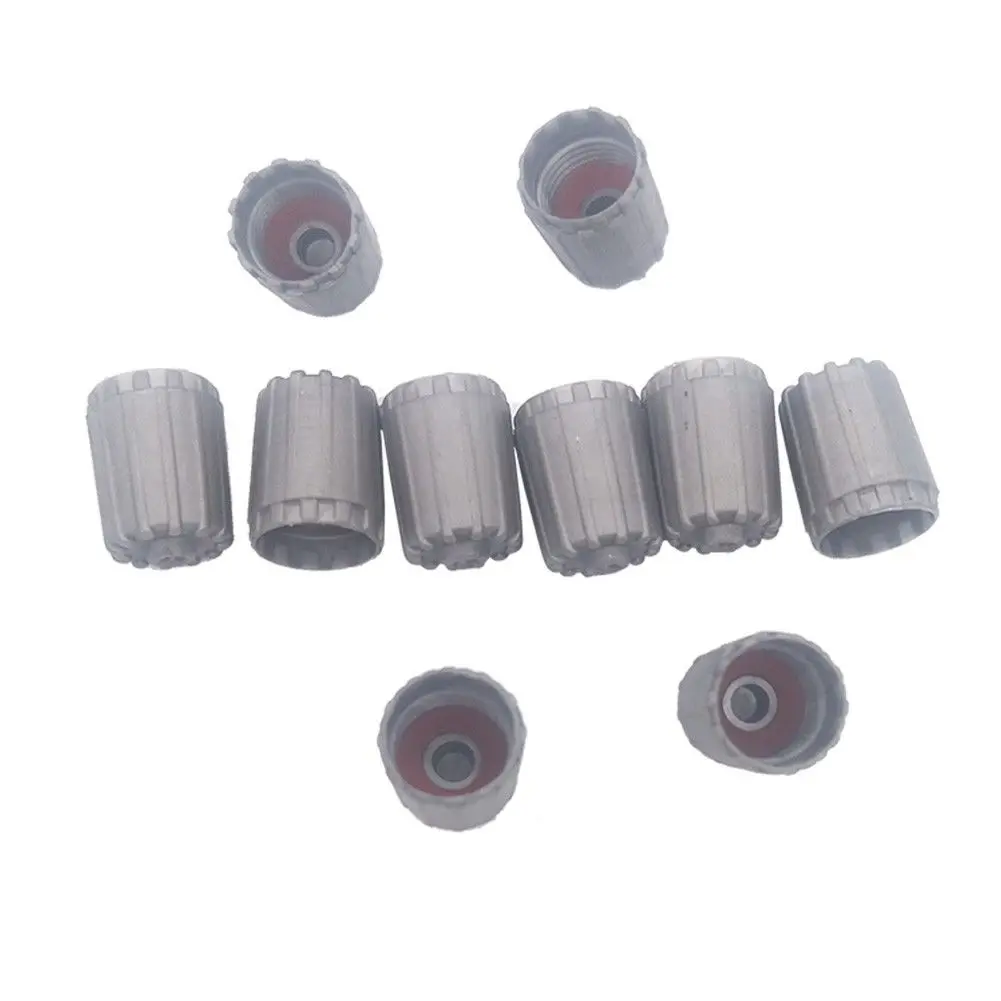 

10pcs Plastic Gray Tire Valve Stem Caps TPMS Tire Cap with Gasket For Nissan Infiniti Lexus Toyota
