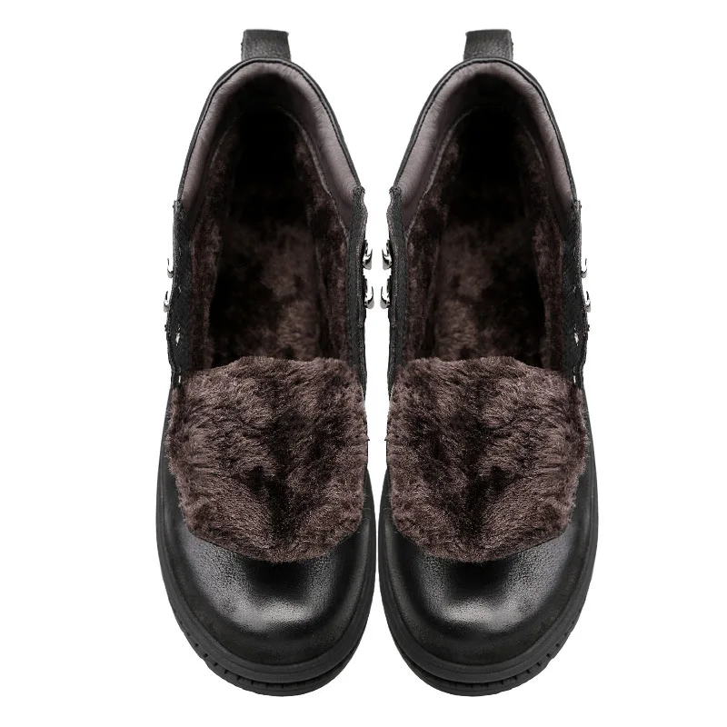 

Winter Men Cotton-padded Shoes plus Velvet Warm Large Size Ankle Boots Martin Boots Men's Worker Boot 37-47 Code