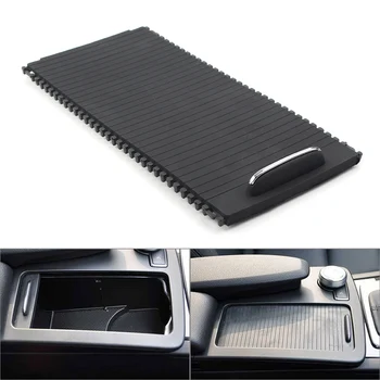 

Car Center Console Water Cup Holder Panel Roller Cover For Mercedes Benz W204 W212 Black Auto Accessories