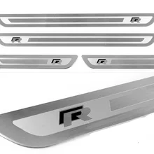 For  GOLF 6 7 GTI R-line Jetta Polo T-roc R  Touran Passat  Door Sill Plate Kits Scuff Plate 4 PCS 304 Stainless Steel