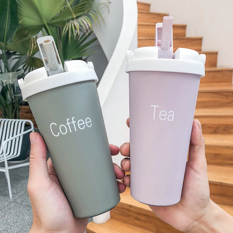 

Coffee Mugs Stainless Steel Thickened Tea Cups Big Travel Camping Mugs Vacuum Insulated Tumbler with Lid 500ML Thermos Flask