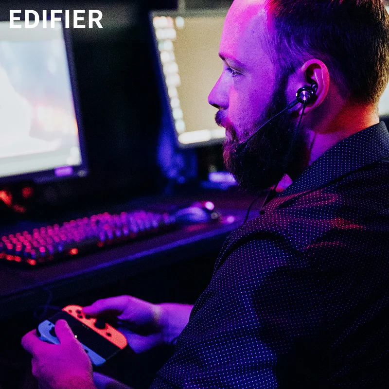 

EDIFIER GM3SE Wired Gaming Headset Dual Mics Dual Moving Coils Earphone Precise Acoustic Positioning Arc Shaped Earwings