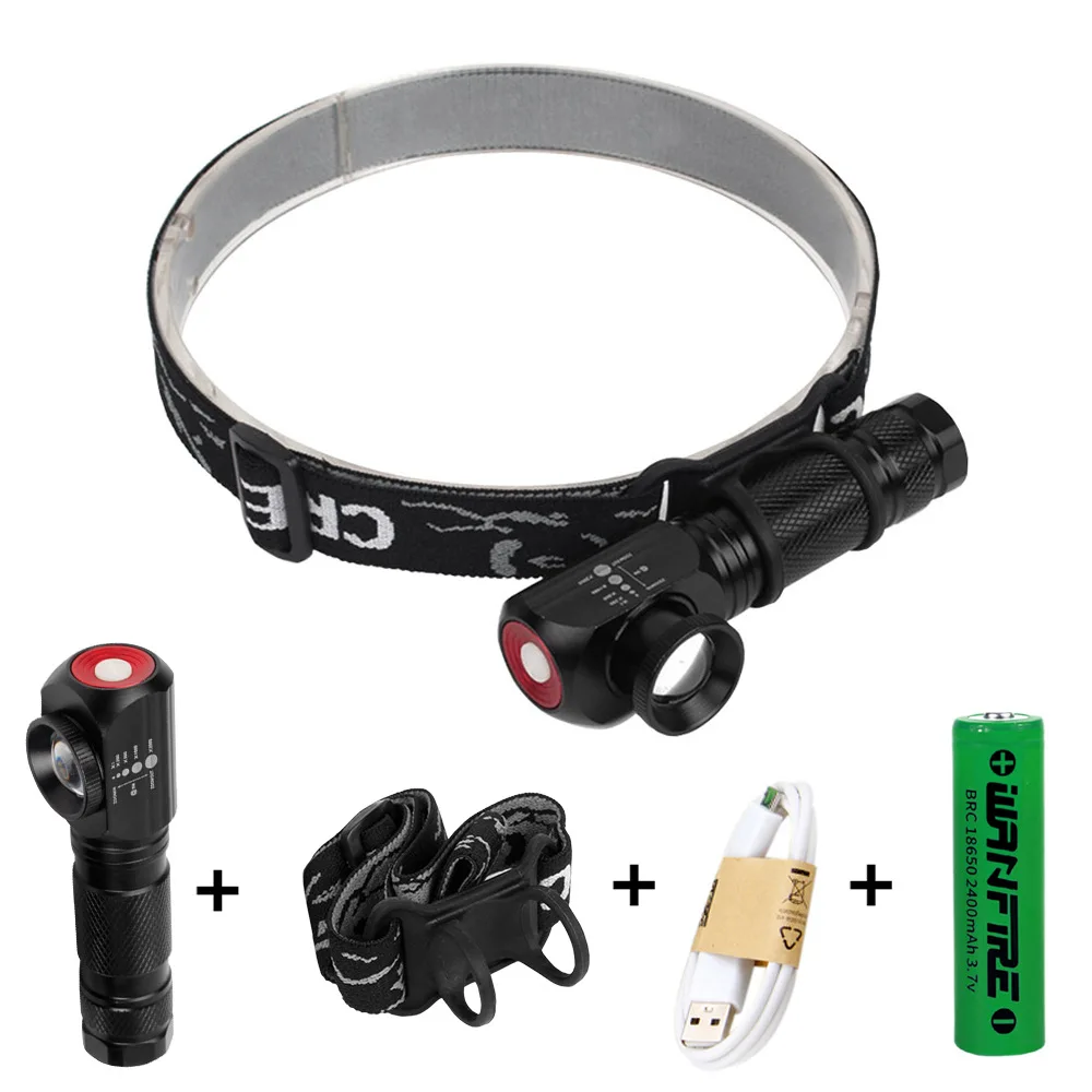 

Headlamp 18650 Super Bright Headlight Flashlight Waterproof Rechargeable Multifunctional Focusing Headlamp For Camping Riding