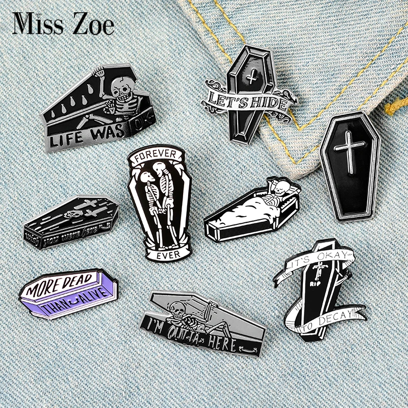 Intensive Eyes Enamel Pins Custom Pink Punk Skeleton Butterfly Pizza  Hourglass Strawberry Brooches Gothic Lapel Badges wholesale