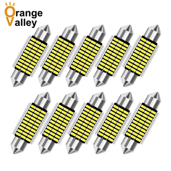 

10Pcs Festoon c5w LED 18 27 30 33 led bulb 3014 SMD reading lamp car Interior Light 31 36 39 41 mm DC 12V