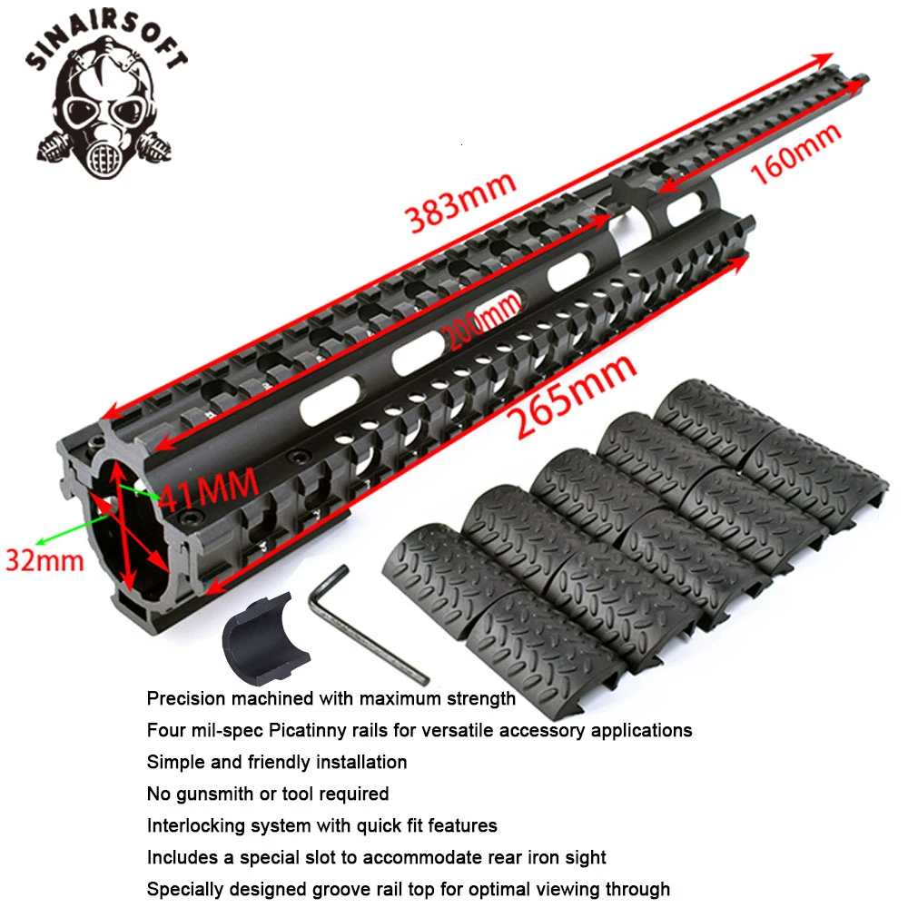 MNT-T228, тактическая система Quad Rail для Ruger 10/22 Commando Handguard с системой блокировки