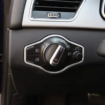 

Car Aluminum Alloy Interior Headlight Switch Button Cover Trim for Audi A4 B8 S4 RS4 A5 S5 RS5 2008-2015