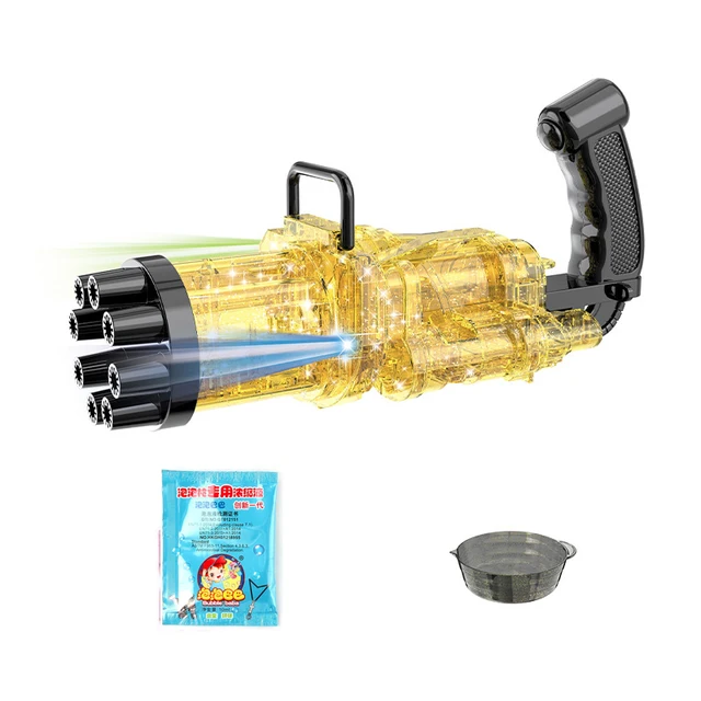 Kids Automatic Gatling Bubble Machine LED Leak-Proof Summer Soap Water Bubble Machine  Maker Blower  For Children Gift Toys 3
