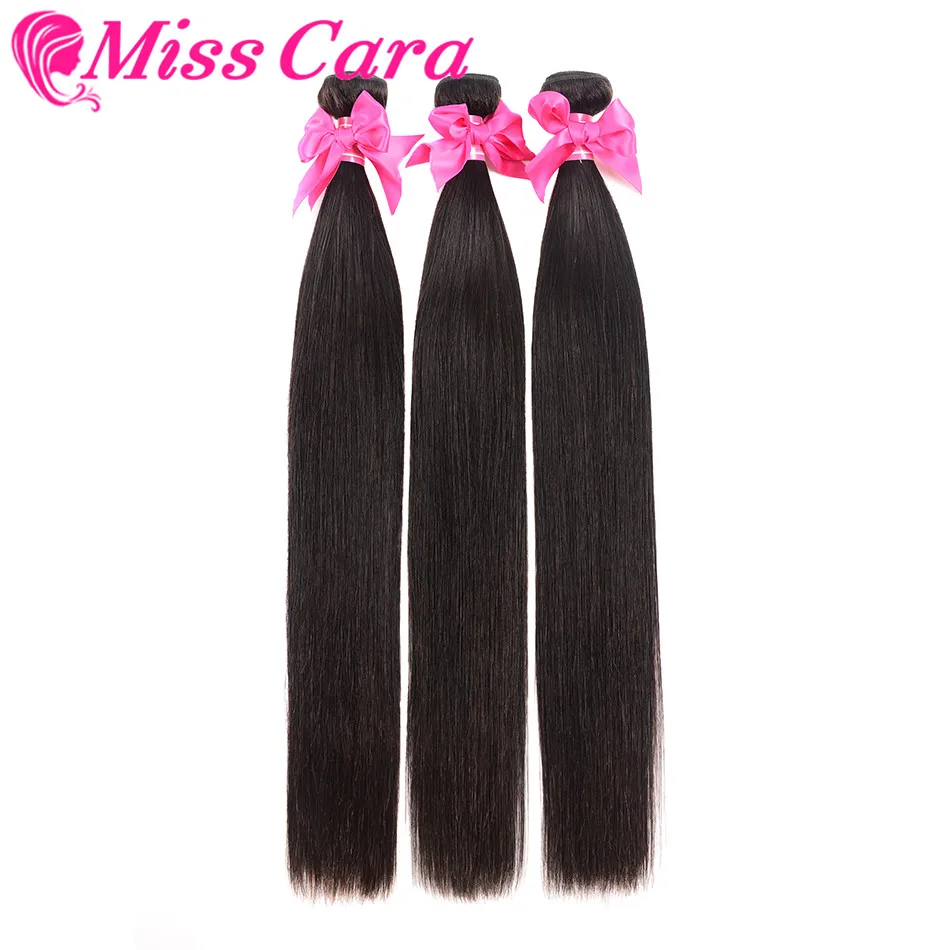 

3 Pieces/ Lot Brazilian Straight Hair 3 Bundles 100% Human Hair Weave Bundles Miss Cara Remy Hair Extensions Can Be Dyed