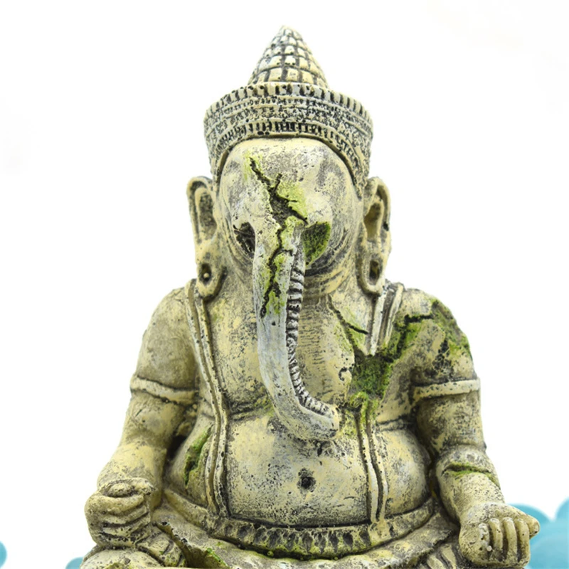 Аквариум Ретро Декор Ganesh статуя Будды Декорации для аквариума пейзаж рыба чаша