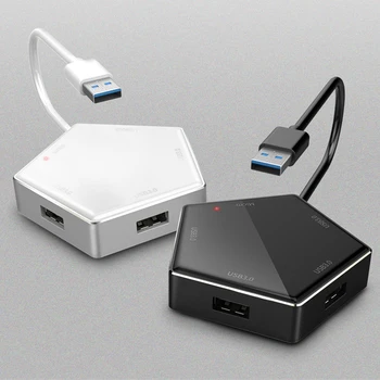 

USB 3.0 USB C HUB Aluminum alloy 4 Ports USB 3.0 Splitter Adapter 5Gbps High Speed USB Power Cable for PC Desktop Computer