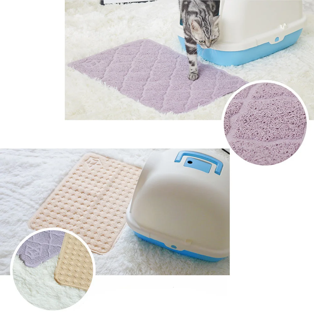 Waterproof Pet Cat Mat Double-layer Cat Mat Washable Bottom Pad Non-slip Pet Mat Pet Cat Litter Mat EVA Litter Cat Mat Layer