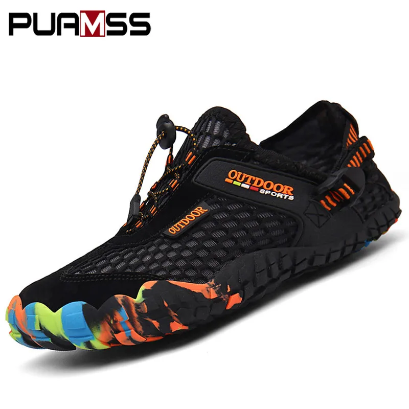 PUAMSS 2020 Aqua Shoes Мужская Уличная походная обувь дышащие слипоны уличные кроссовки